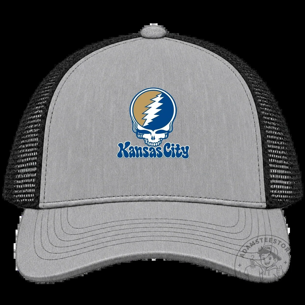 Kansas City Grateful Dead Stealie Skull Baseball Trucker Cap Hat 9 Kansas City Grateful Dead Stealie Skull Baseball Trucker Cap Hat