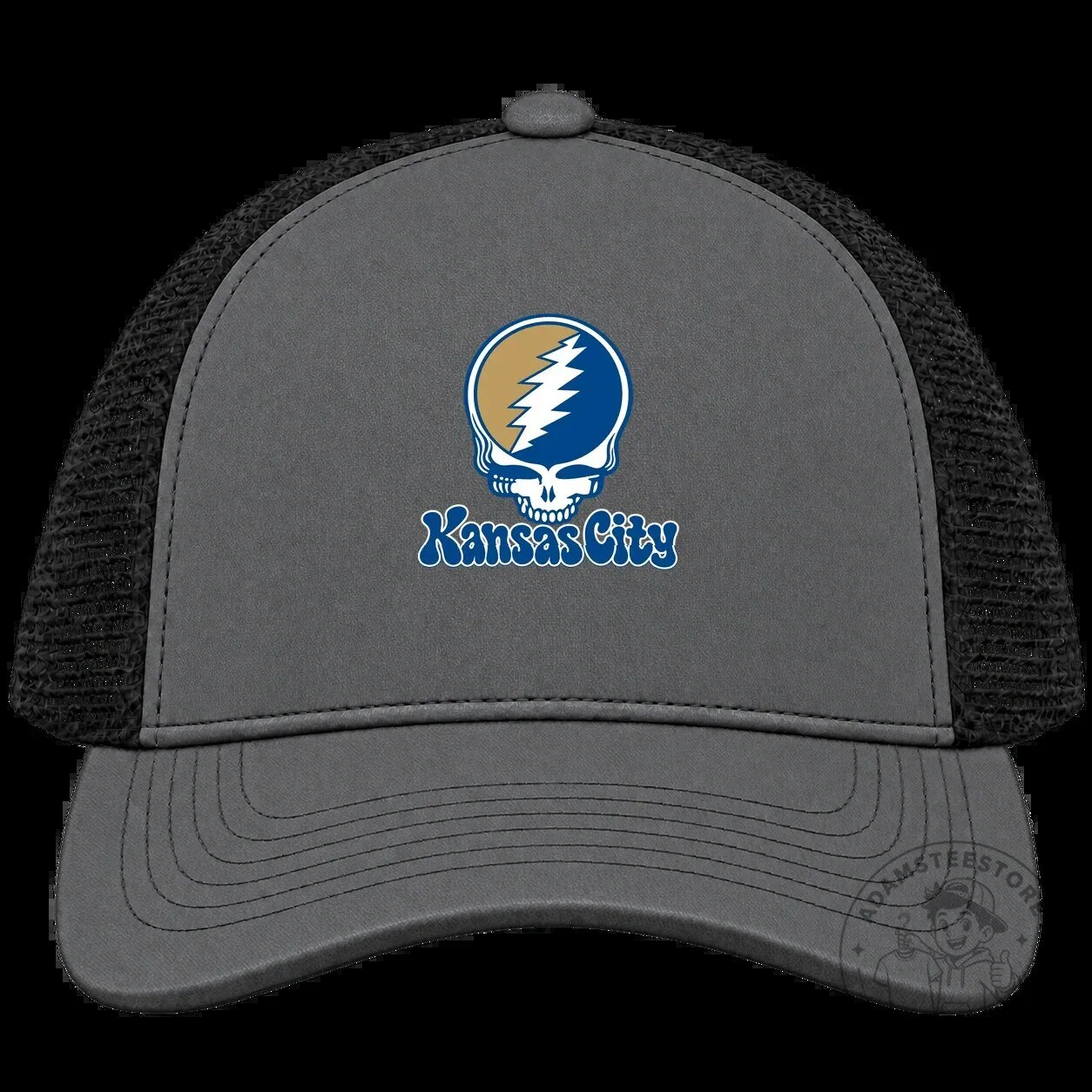 Kansas City Grateful Dead Stealie Skull Baseball Trucker Cap Hat 10 Kansas City Grateful Dead Stealie Skull Baseball Trucker Cap Hat