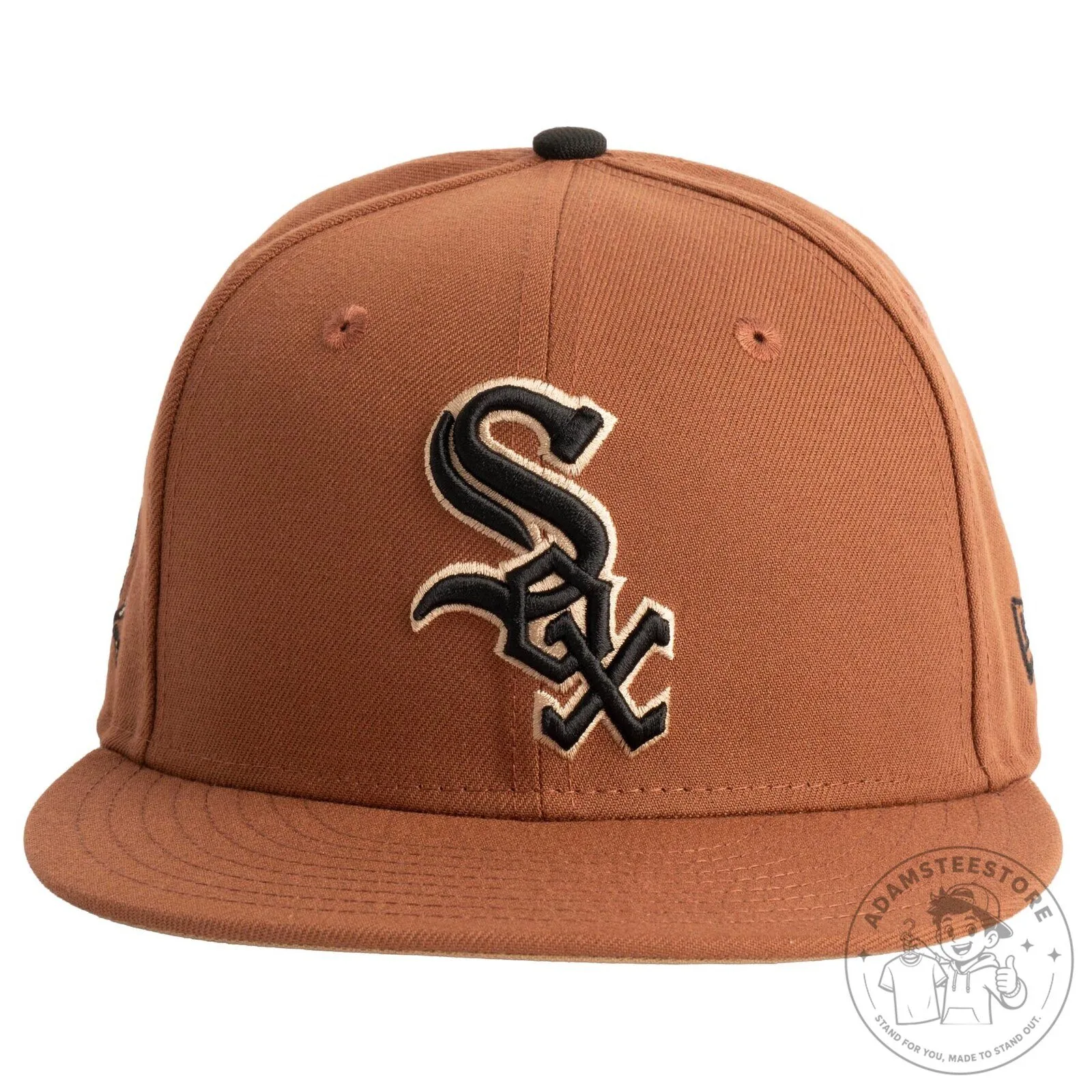 Chicago White Sox Jolly Roger Skull Embroidered Brown Fitted Baseball Cap Hat 11 Chicago White Sox Jolly Roger Skull Embroidered Brown Fitted Baseball Cap Hat