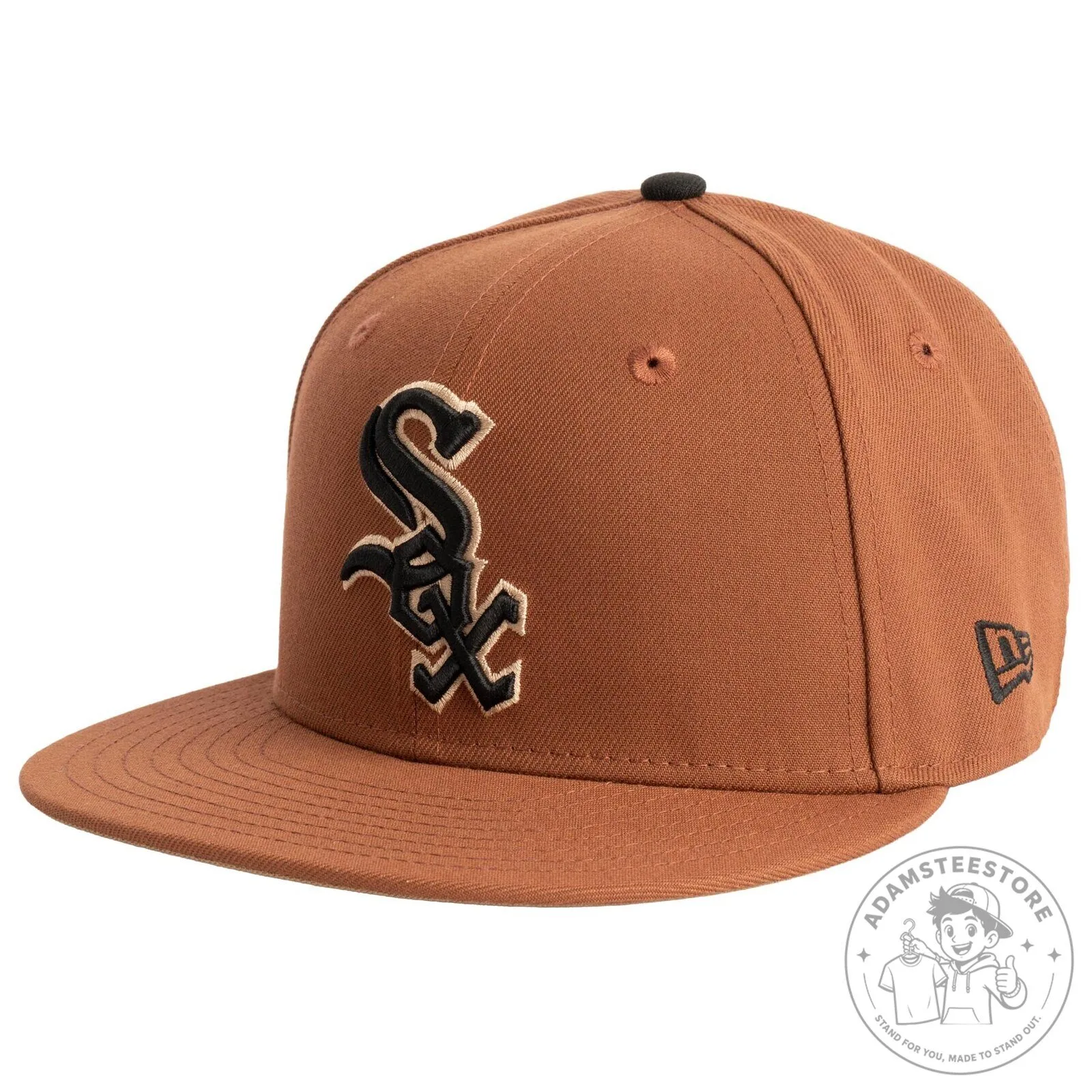 Chicago White Sox Jolly Roger Skull Embroidered Brown Fitted Baseball Cap Hat 12 Chicago White Sox Jolly Roger Skull Embroidered Brown Fitted Baseball Cap Hat