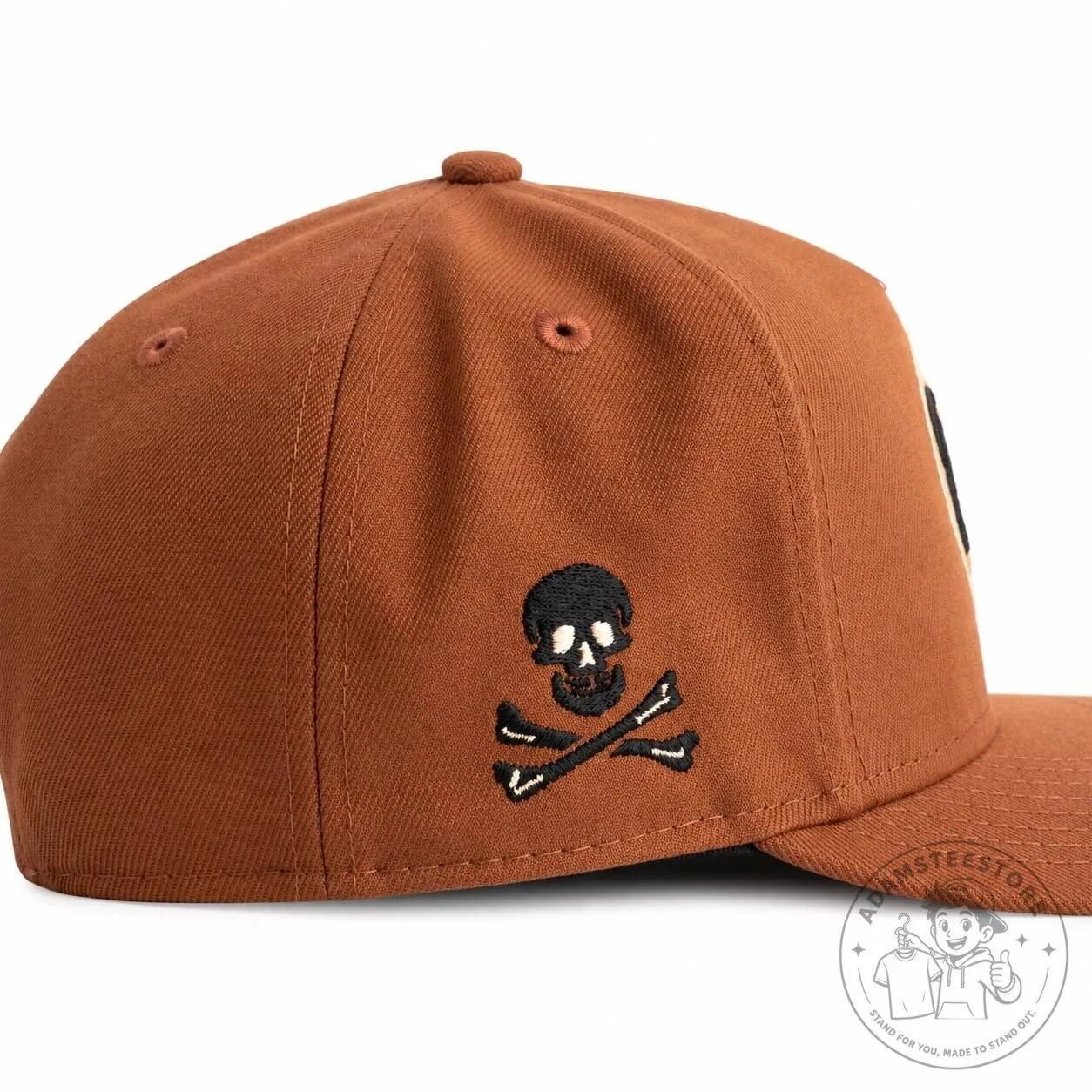 Chicago White Sox Jolly Roger Skull Embroidered Brown Fitted Baseball Cap Hat 13 Chicago White Sox Jolly Roger Skull Embroidered Brown Fitted Baseball Cap Hat