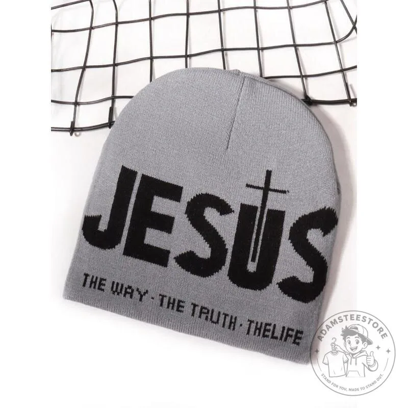 Jesus The Way The Truth The Life Christian Religious Black Knit Beanie Hat 20 Jesus The Way The Truth The Life Christian Religious Black Knit Beanie Hat