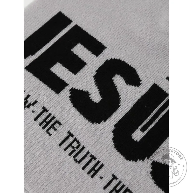 Jesus The Way The Truth The Life Christian Religious Black Knit Beanie Hat 23 Jesus The Way The Truth The Life Christian Religious Black Knit Beanie Hat