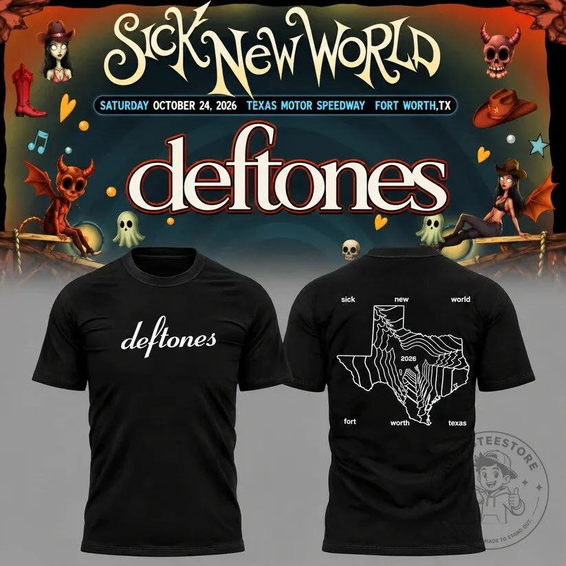 Deftones Sick New World Texas Motor Speedway 2026 Concert T-Shirt