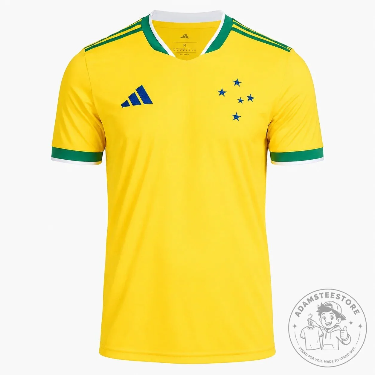 Cruzeiro Esporte Clube Yellow and Green Fan Soccer Football Jersey