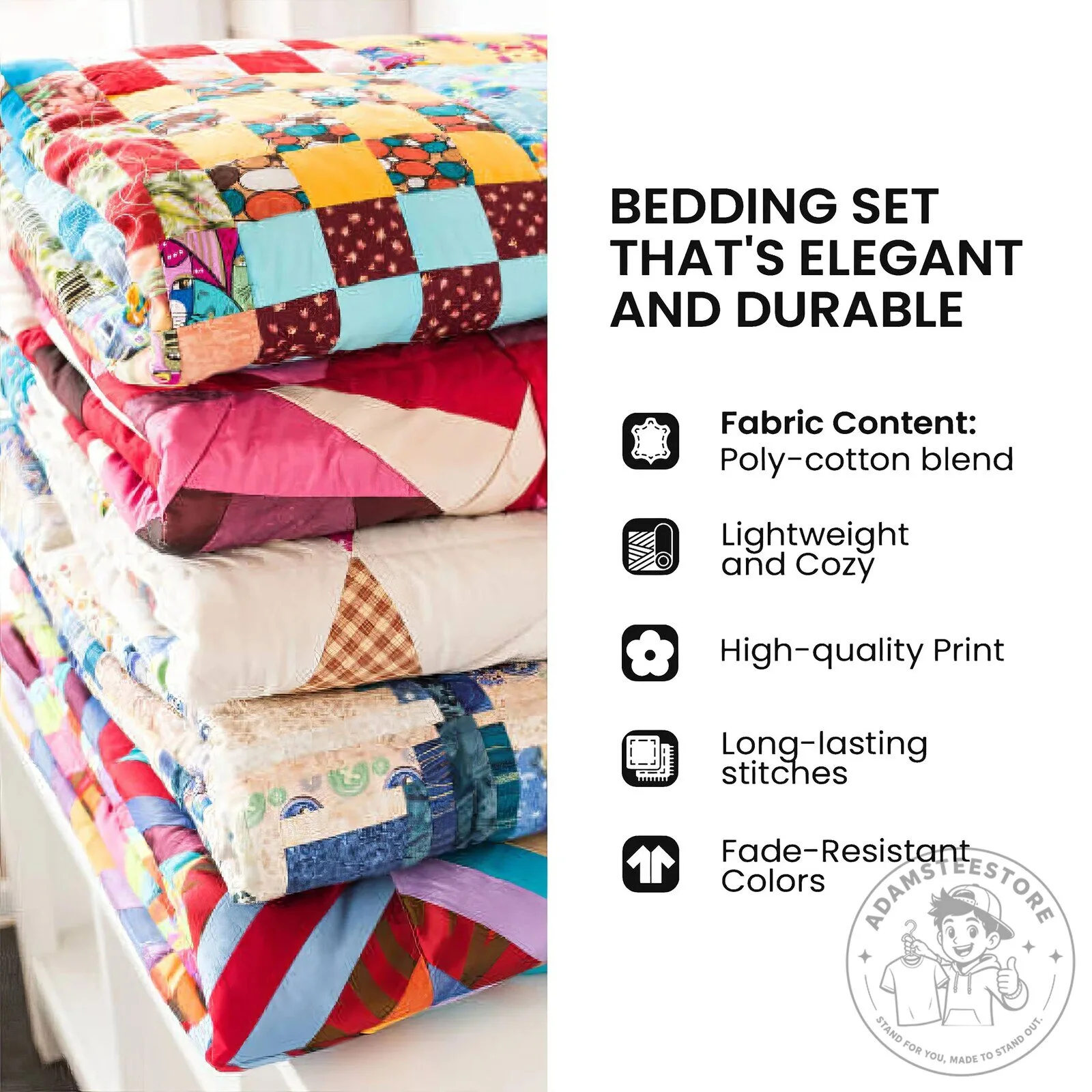 Chicken Patchwork Farmhouse Quilted Bedding Set 11 Chicken Patchwork Farmhouse Quilted Bedding Set