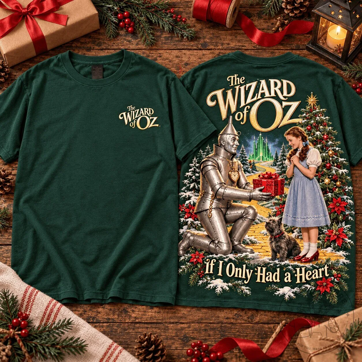 The Wizard of Oz Tin Man Christmas Holiday Graphic T-Shirt