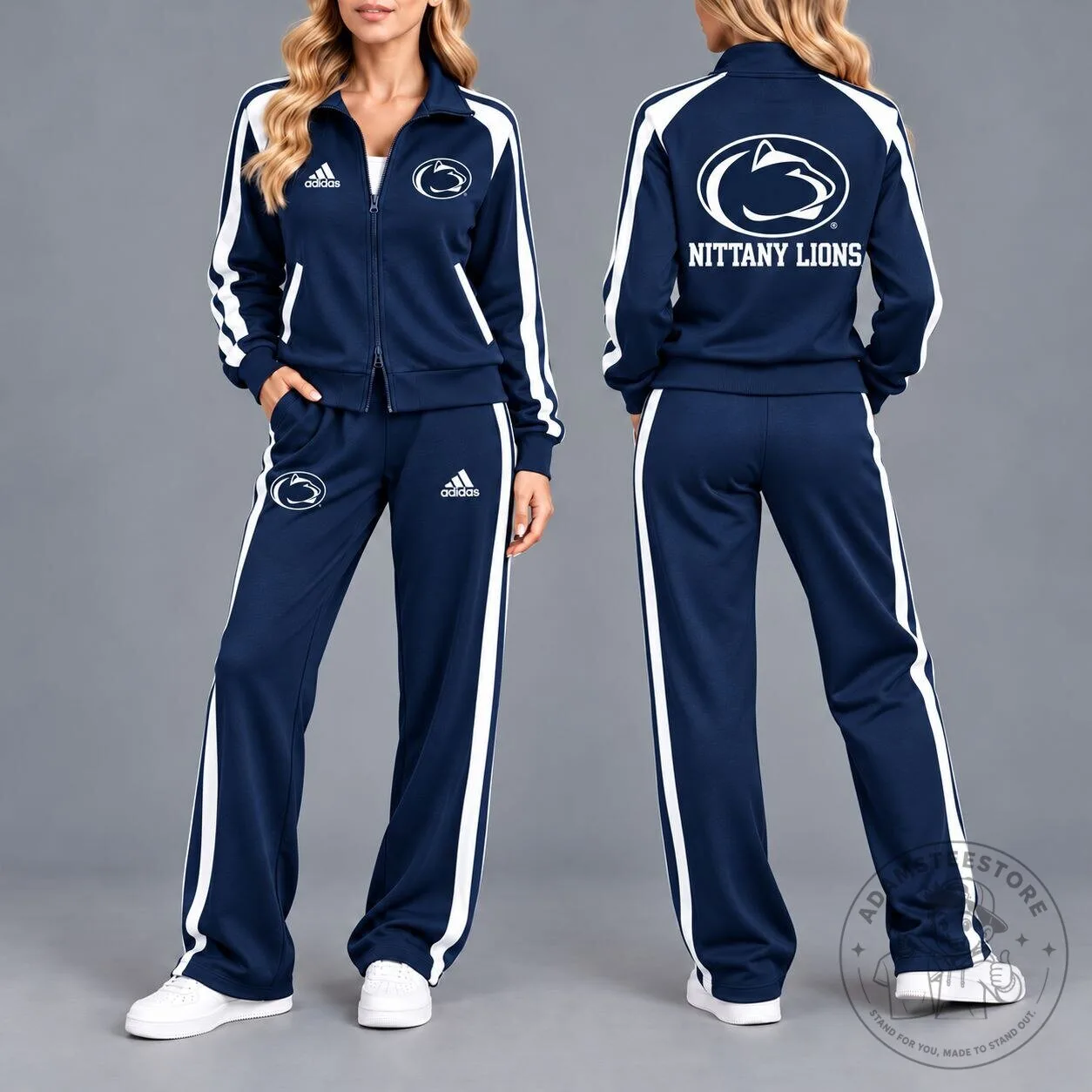 Penn State Nittany Lions Adidas Full Zip Tracksuit Jacket and Pants Set